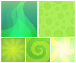 Set of Abstract Backgrounds. Vector element design with colorful bright wallpaper. Illustration of Nature, light, aurora borealis and creative shapes.