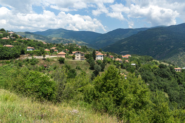 Panorama with village of Gega and Ograzhden Mountain, Blagoevgrad Region, Bulgaria