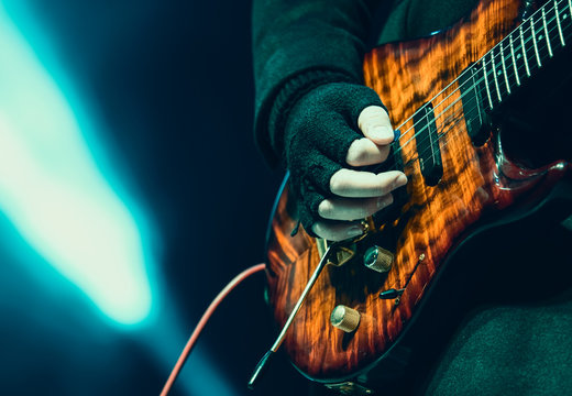 Guitarist  playing  guitar