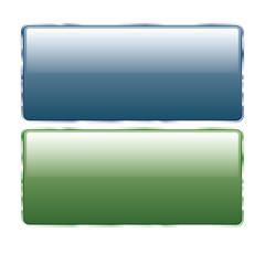 Green and blue buttons. Vector graphic