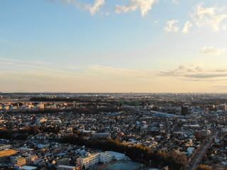東京 多摩川 朝焼け 04