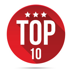 Top Ten red label button