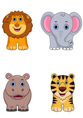 African animal cartoon icon 