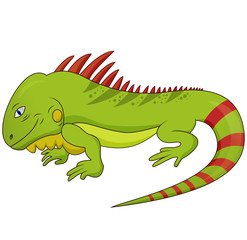 Fototapeta premium Cartoon Illustration of Funny Iguana Lizard Reptile Animal Character