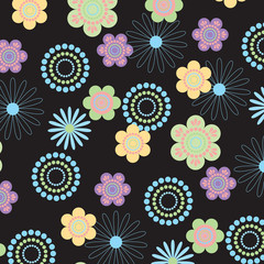 Fashionable pattern in small flowers. Floral background for textiles.
