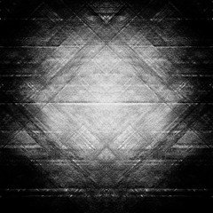 Dark square grunge background. Black and white abstract painted texture