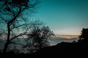 Fototapeta na wymiar Santa Barbara California Mountain Sunset