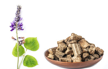 Pueraria flower and dried firewood