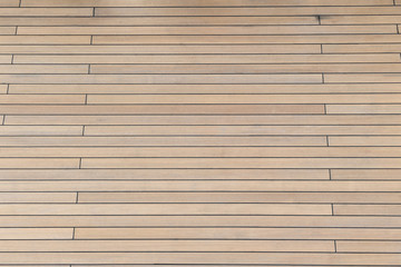 Wooden deck of a cruise ship