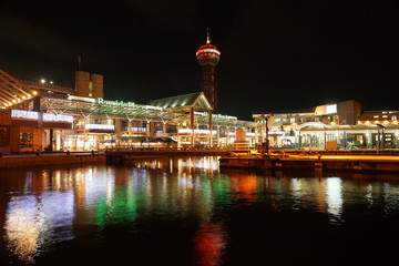 福岡市　天神　ベイサイドエリア　夜景風景