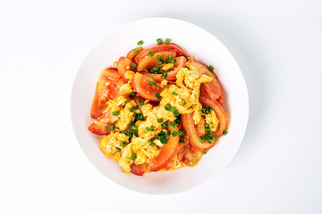 Chinese country dish tomato scrambled eggs