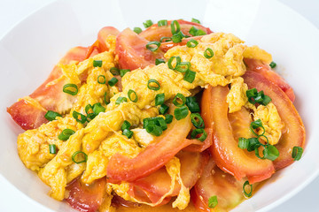 Chinese country dish tomato scrambled eggs