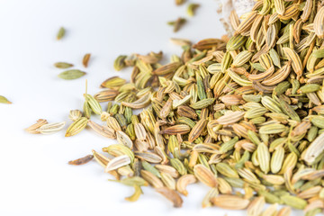 Closeup of fennel seeds