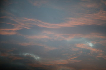 Sunset with pink clouds