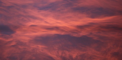 dramatic sky with red clouds