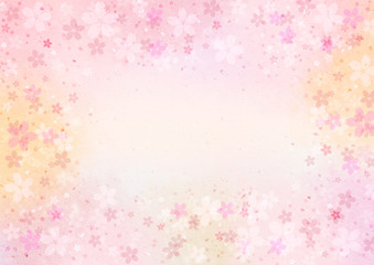 桜　春　和紙　背景