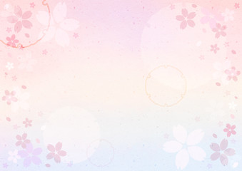 桜　春　和紙　背景