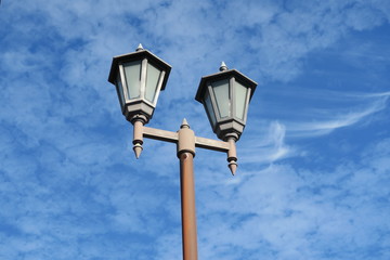 Fototapeta na wymiar Old style street light of the city