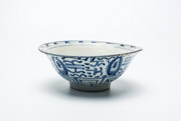 Chinese ancient blue and white ceramic bowl
