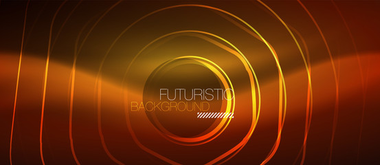 Neon glowing wave, magic energy and light motion background. Vector wallpaper template