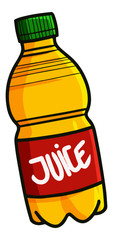 Cute and funny yellow juice packaging - vector