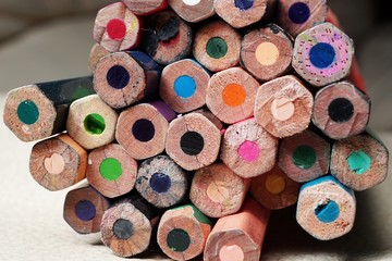 Colored pencil close up photo