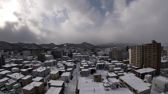 札幌　タイムラプス　GO-PRO　雪