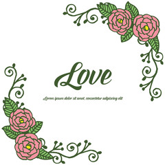 wedding invite template with floral design vector illustration