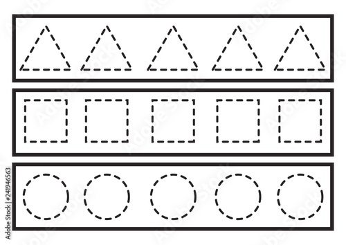 tracing lines vector for preschool or kindergarten and special