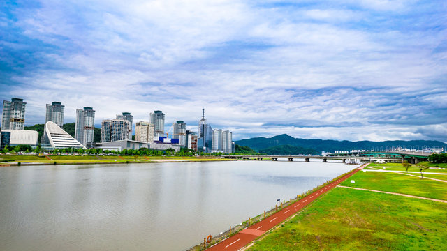 Daejeon's Gapcheon Stream and Cityscape, South Korea