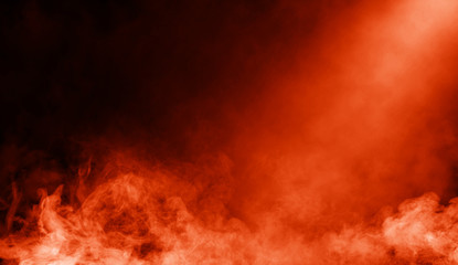 Abstract fire smoke with light effect. Lighting spotlighting texture overlays.