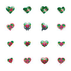 Dominica flag, vector illustration on a white background