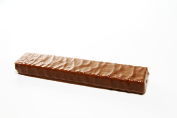 Chocolate bar on white background