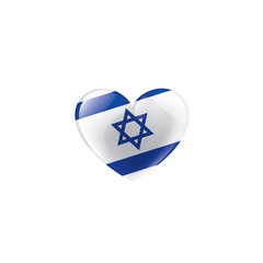 Israel flag, vector illustration on a white background