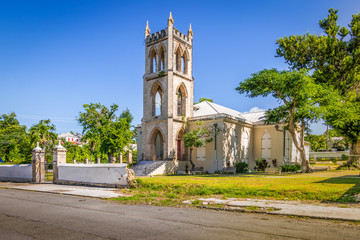 Fototapeta na wymiar Anglican Church in Frederiksted, St Croix, Vigin Islands. 