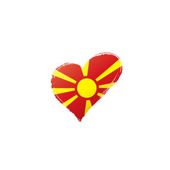 Macedonia flag, vector illustration on a white background