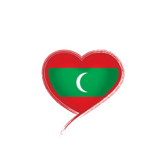 Maldives flag, vector illustration on a white background