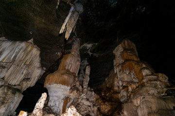 The cave inside is a stone. Amazing thailand 's cave