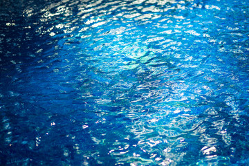 surface of the water in the pool