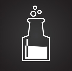 Medical cure icon on black background for graphic and web design, Modern simple vector sign. Internet concept. Trendy symbol for website design web button or mobile app