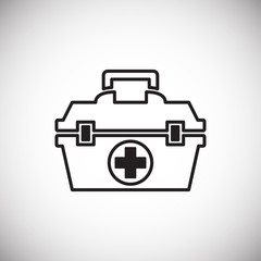 First aid kit icon on white background for graphic and web design, Modern simple vector sign. Internet concept. Trendy symbol for website design web button or mobile app