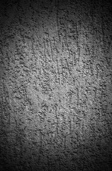 Decorative relief plaster on the wall in black and white