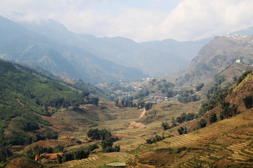 Sapa valley landscape, Vietnam