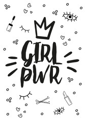 Poster with decorative calligraphic  lettering 