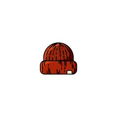 Vector red casual knitted hipster isolated cap
