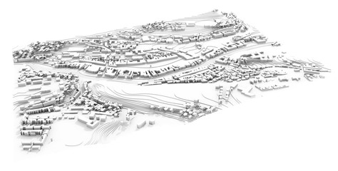 3d city plan of urban scene