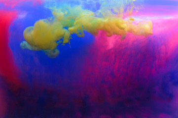 Plakat Abstract color drop in the water