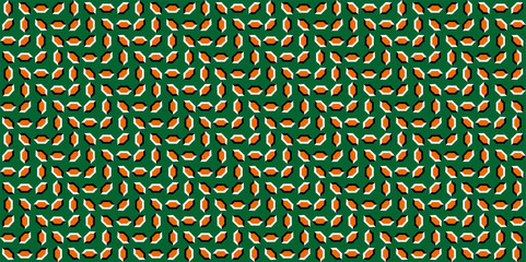 Pulsating background - Optical illusion. Seamless pattern
