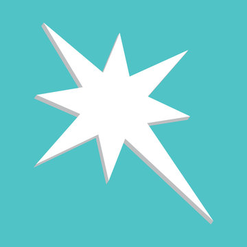 Vector image of an eight-pointed star