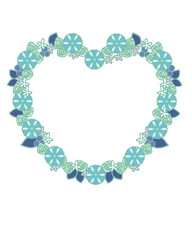 ハート形花フレーム